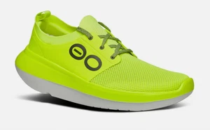 New OOFOS Men OOmy Stride Sneakers sz 9.5 Neon Electro NIB - Picture 1 of 23