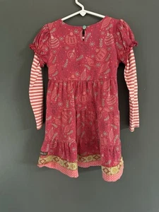 Matilda Jane Sz 4 Persephone Dress Layered Sleeves Ornaments Christmas Holidays - Picture 1 of 13