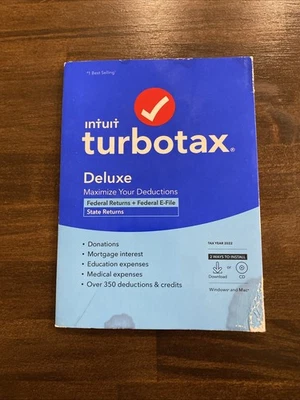 Software fiscal de lujo Intuit TurboTax 2022 nuevo precintado Foto 1 de 4