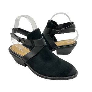 Botines para mujer Splendid Dasha nuevos sin caja 6,5 de cuero gamuza negro con correa al tobillo - Imagen 1 de 13