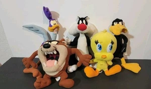 Peluche vintage anni 90 Looney Tunes Daffy Sylvester Taz Wily E Coyote Tweety Bird - Foto 1 di 8