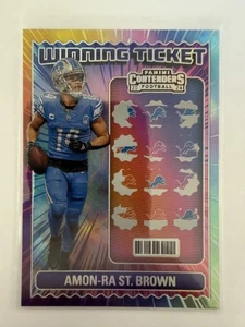 2024 Panini Contenders Winning Ticket Diamond Amon-Ra St. Brown Lions #13 - Picture 1 of 2