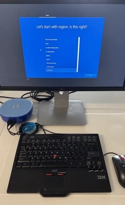 USED HP Stream Mini Win10Home 2Gb/28GbSSD +Dell 22" monitor + Lenovo mouse+kbd - Image 1 of 4