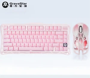 GravaStar Mercury Rose Pink  K1 75 Wireless  Keyboard+M1 Wireless Mouse gitf - Picture 1 of 18