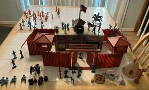 Sears American Heritage Fort Apache set with box By Marx 1967 - Picture 1 of 22