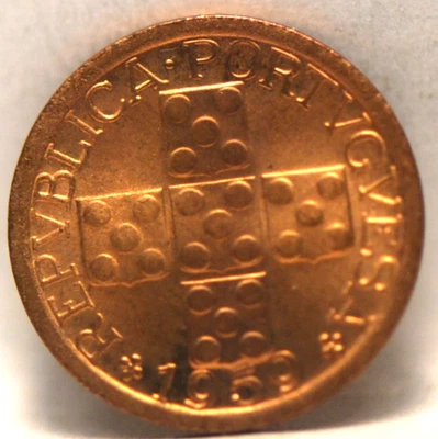 Portugal, 1959 (X) 10 centavos, rojo BU, nr, 12-7 Foto 1 de 2