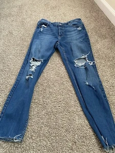 Old Navy Damen High Rise Medium Wash Rockstar Super Skinny Jeans Größe 12 - Bild 1 von 8