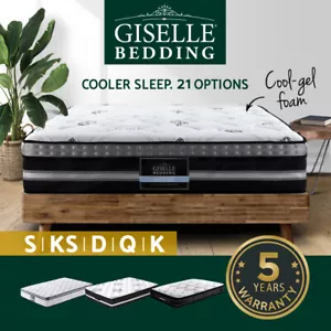 Giselle Mattress Queen Double King Single COOL-GEL Memory Foam Pocket Spring - Picture 1 of 107