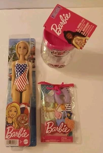 Barbie Doll w/Accessories Pack & Tumbler w/5 Piece Make-up Kit - Picture 1 of 9