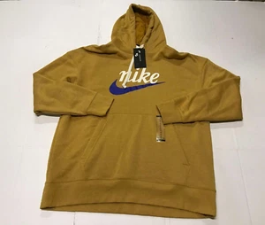 Sudadera con capucha pulóver Nike Sportswear Heritage (CV8977-727-dorada)- para hombre talla XL nueva con etiquetas - Imagen 1 de 4