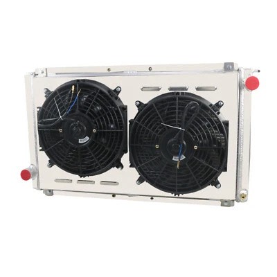 3 Rows Radiator Shroud Fan Fit 1992-2000 Subaru Impreza WRX STI RS GC8 Turbo MT Foto 1 de 4