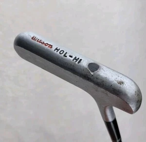 Putter bidireccional Wilson Hol-Hi vintage 35,75" envoltura de cuero con tapa original - Imagen 1 de 20