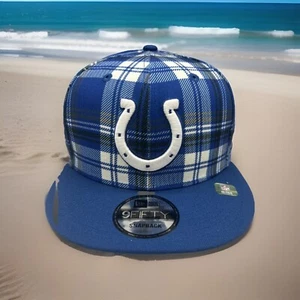 Indianapolis Colts Hat New Era 9Fifty "Statement Plaid" Logo Snapback Cap H81 - Picture 1 of 8