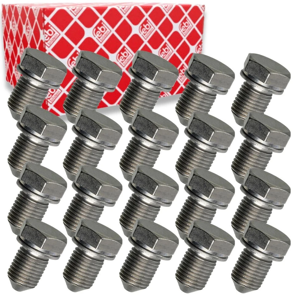 FEBI BILSTEIN 20x FEBI 15374 Verschlussschraube Ölwanne mit Dichtring M14 x 1,5 VAG