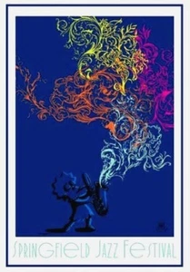 Simpsons Artwork Lisa Simpson Music Saxophone Vibrant Interpretive Modern Art - Picture 1 of 1