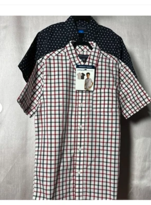 French Toast 2 Pack Short Sleeve Shirts (Blue/Red, Small 6/7) NWT - Image 1 of 4