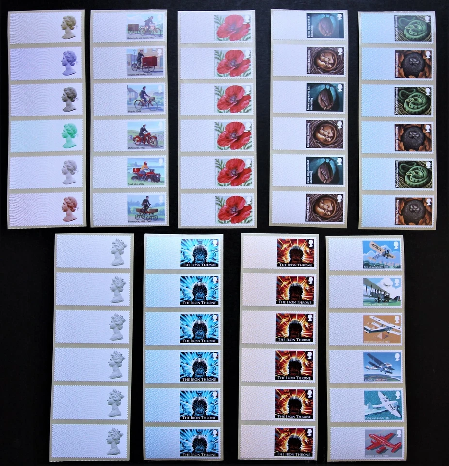 2017 - 2018 VARIOUS POST & GO BLANK STRIPS OF 6. BIKES, POPPYS, MACHINS, AIR +++ - Image 1 of 4