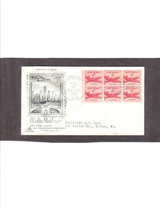 ERSTTAGSBRIEF 6c LUFTPOSTHEFT FLUGZEUG vom 6. NOV.18, 1949 (ASDA) - Bild 1 von 1
