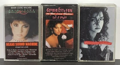 Gloria Estefan & Miami Sound Machine 1985-1989 Epic Lot Of 3 Cassette Tapes Foto 1 de 3