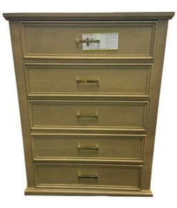 Abbyson Camille 35.5 x 18 x 52.5" 5-Drawer Wooden Chest Weathered Cream - Picture 1 of 10