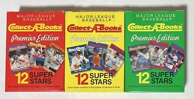Lot of 3 Baseball COLLECT-A-BOOKS 1990 Box #1 #2 #3 of Series 1 - Griffey Jr  BO - Image 1 of 4