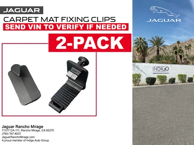 NEW GENUINE JAGUAR X TYPE S TYPE XJ XK XF CARPET MAT FIXING CLIPS X2 - Image 1 of 2