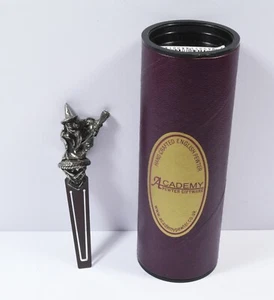 Mint In Box Academy Pewter Witch and Broomstick Page Marker / Bookmark - Picture 1 of 4