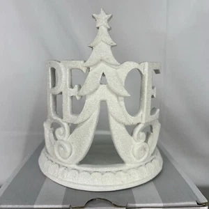 Scentsy Peace Wrap for Core Warmer not incl.  5.5” Tall Open Box White Frosted - Picture 1 of 5