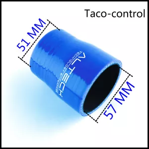 2" to 2.25" Straight Reducer Silicone Hose 51-57mm 3-Ply Coupler Turbo/Radiator - Foto 1 di 6