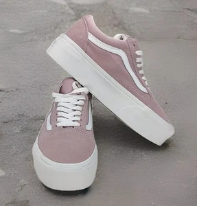 Vans Old Skool Stackform Platform Lace Up Sneakers Womens Size 9.5 Lilac Purple - Picture 1 of 8