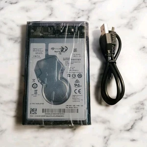 Seagate Mobile Transparent 2.5" USB External 1TB Hard Drive w Cable ST1000LM035 - Picture 1 of 1