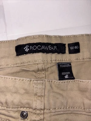 Pantalones Cortos Largos Rocawear Sueltos Beige Tostado Talla Para Hombre W40 Hip Hop Foto 1 de 4