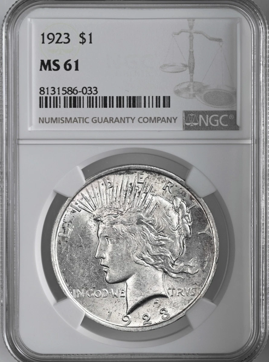 MS 61 Graded 1923 Year Peace Dollars (1921-1935) for sale | eBay
