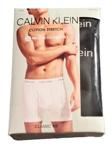 Calvin Klein Men's Cotton Stretch Boxer Briefs Black 3 Pack Sz XL, 40"-43" Waist - Picture 1 of 2