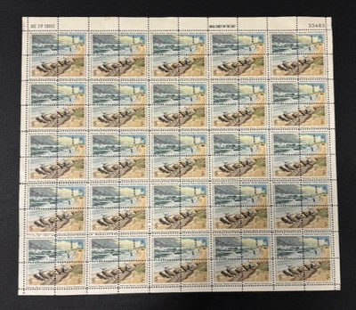 1972 2c National Parks Centennial: Cape Hatteras Full Sheet Unused Stamps - Image 1 of 4