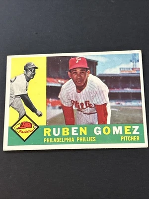 1960 Topps #82 Ruben Gomez Philadelphia Phillies Vintage Baseball Poor Creases - Image 1 of 3