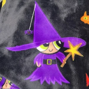Powerpuff Girls Halloween Plush Throw Blanket 50โx70โ Black Super Soft ๐๐ - Picture 1 of 11