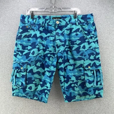 Шорты мужские Pink Dolphin Chino W38 синие с вышитым логотипом 10 дюймов InsCotton Rip Stop - Изображение 1 из 4