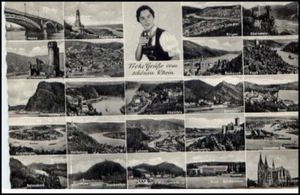 1970 Stempel Kamp Bornhofen AK 23 Ansichten Rhein Orte Postkarte Mehrbildkarte - Picture 1 of 1