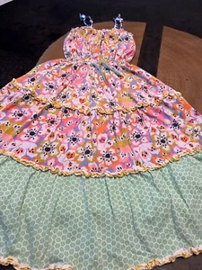 MATILDA JANE FLORAL RUFFLE TIERED DRESS GIRLS SZ 6 - Picture 1 of 7