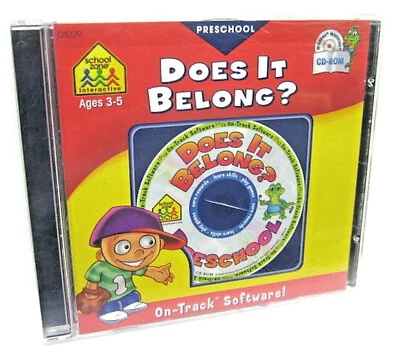 Does It Belong? Preschool Ages 3-5 School Zone Interactive CD-ROM (2004) - Image 1 of 3