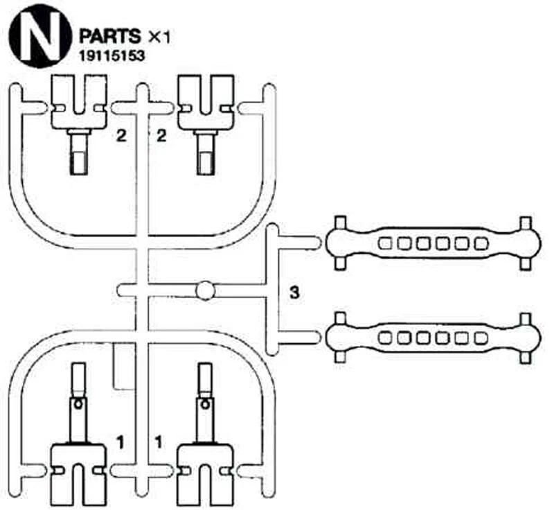 Tamiya N-Teile Antriebswellen m.Radachsen DT-03 TT-02B #319115153 - Bild 1 von 1