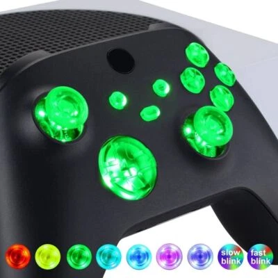 7 LED Lights DIY Kit Clear Buttons + Thumbsticks For Xbox Series X S Controller - Image 1 of 4