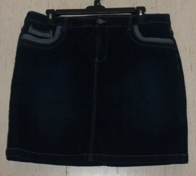 EXCELENTE PANTALÓN CORTO VAQUERO ELÁSTICO LAVADO OSCURO CINCO BOLSILLOS CJ BANKS MUJER TALLA 18W Foto 1 de 3