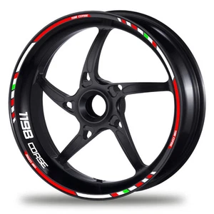 FELGENRANDAUFKLEBER passend für Ducati 1198 - GP rot-weiß - Picture 1 of 9