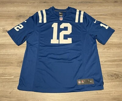 Мужская футболка Andrew Luck No12 Indianapolis Colts NFL Nike On Field размер XL синяя - Изображение 1 из 4