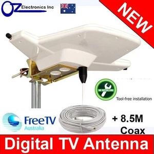 Digital TV Outdoor Antenna UHF VHF FM 4 AUSTRALIAN Apartment Balcony Roof NEW - Picture 1 of 4
