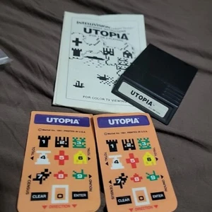 Mattel Electronics Intellivision Utopia Game Cartridge W/ Original Booklet, - Picture 1 of 2