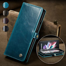 For Samsung Z Fold 5 4 3 5G Luxury Leather Shockproof Wallet Phone Case Cover