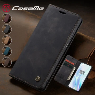 Magnetic Wallet Case Leather Flip Cover for OnePlus 13/12/11/Nord/8T/8/7 Pro - Image 1 of 4